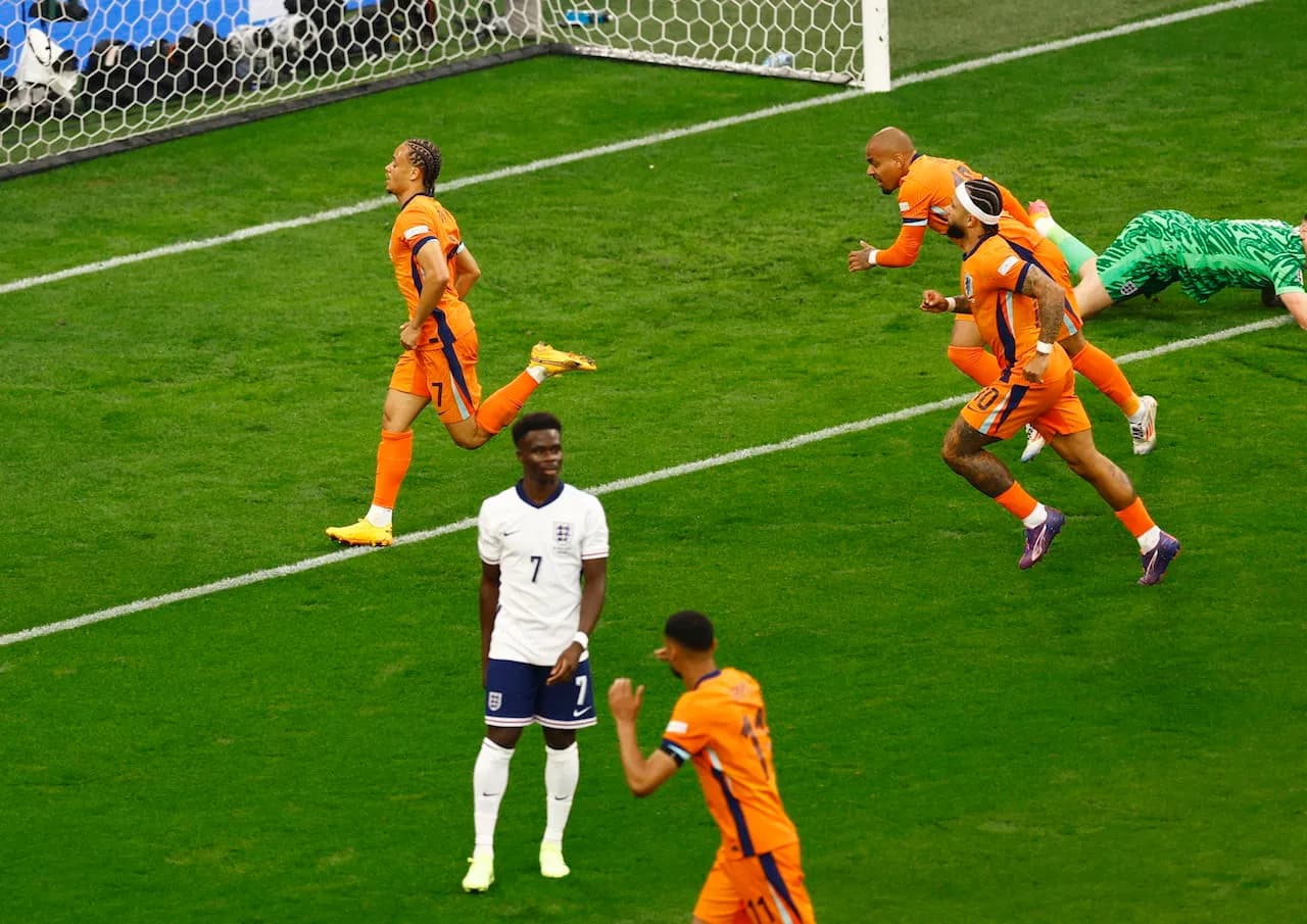 ประมวลภาพ "อังกฤษ"  แซงชนะ "เนเธอร์แลนด์" ทะลุเข้าชิงฯ ยูโร 2024